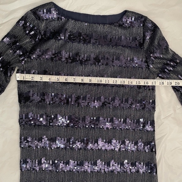 ✨Blue Sequin and Silver Thread Shimmering Dress✨ - Picture 9 of 12